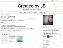 Tablet Screenshot of createdbyjb.typepad.com