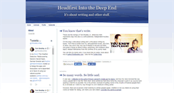 Desktop Screenshot of headfirstintothedeepend.typepad.com