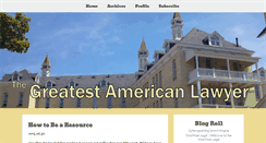 Desktop Screenshot of greatestamericanlawyer.typepad.com