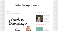 Desktop Screenshot of creativethursday.typepad.com