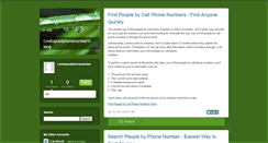 Desktop Screenshot of lookupcellphonenumber.typepad.com