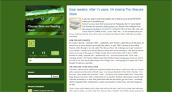 Desktop Screenshot of obscurestore.typepad.com