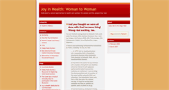 Desktop Screenshot of joyinhealth.typepad.com