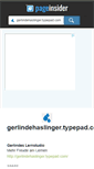 Mobile Screenshot of gerlindehaslinger.typepad.com